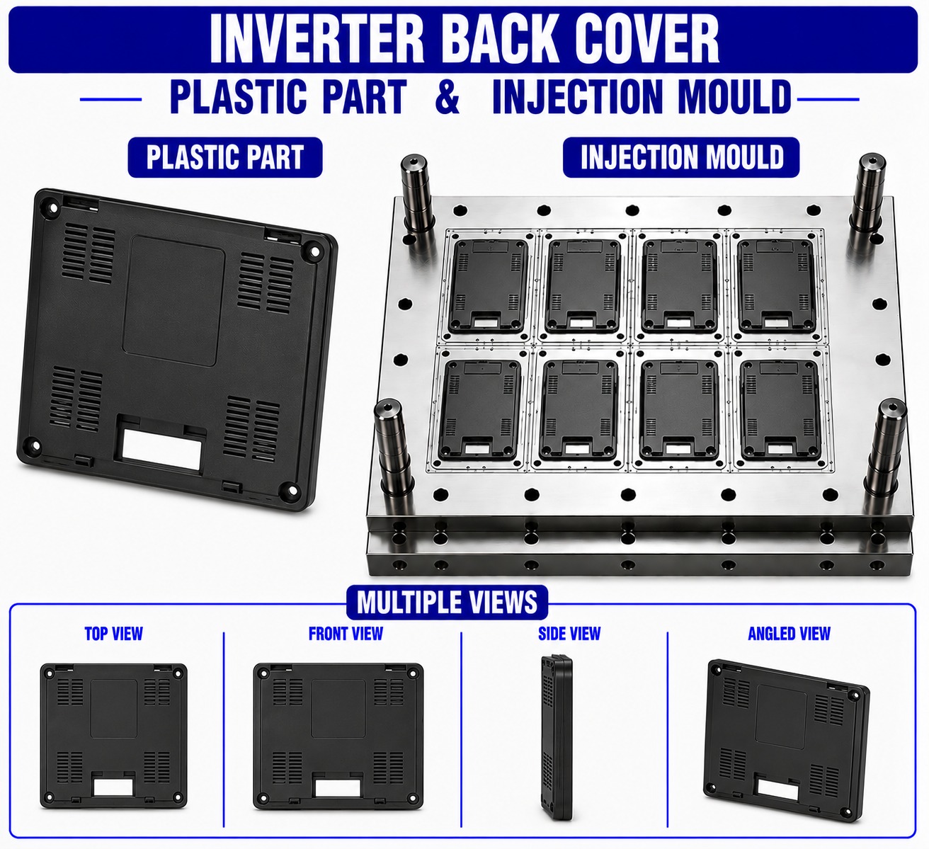 Inverter Plastic Back Cover Mould and Moulding Service